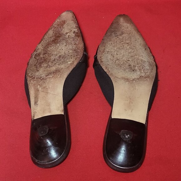 Talbot Black Pumps Low Heel Mules 5 1/2 M - Picture 7 of 13